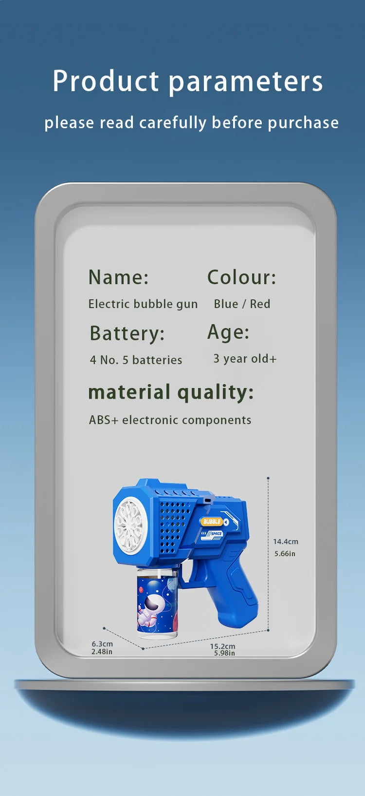 10-Hole Automatic Gatling Bubble Blaster for Kids - 16