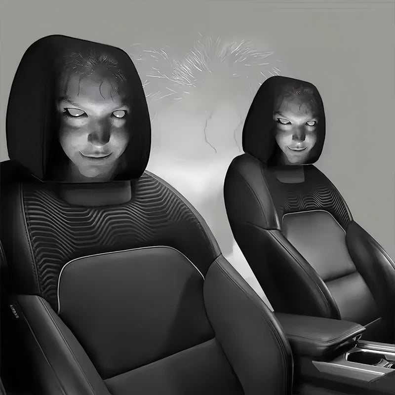 Spooky Halloween Horror Car Headrest Covers - 2 Pack