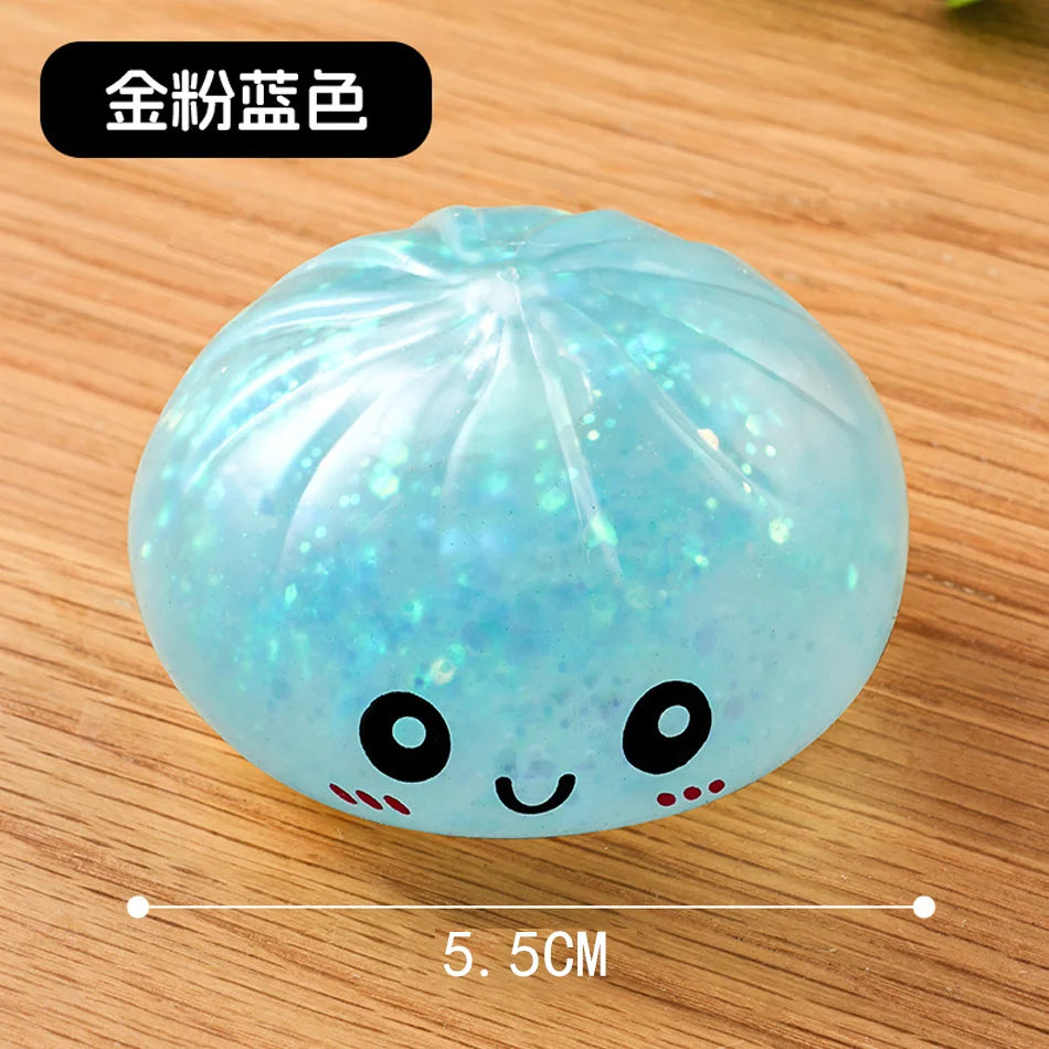Glitter Dumpling Sensory Squishy Toy for Stress Relief
