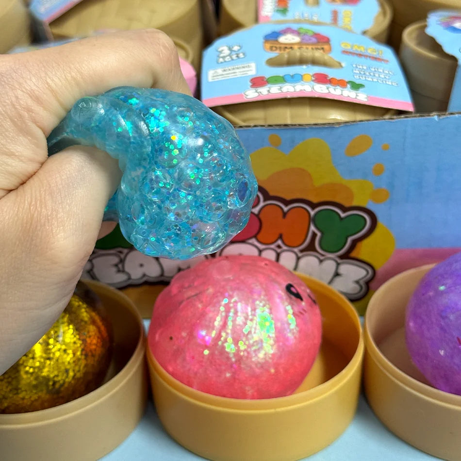 Glitter Dumpling Sensory Squishy Toy for Stress Relief