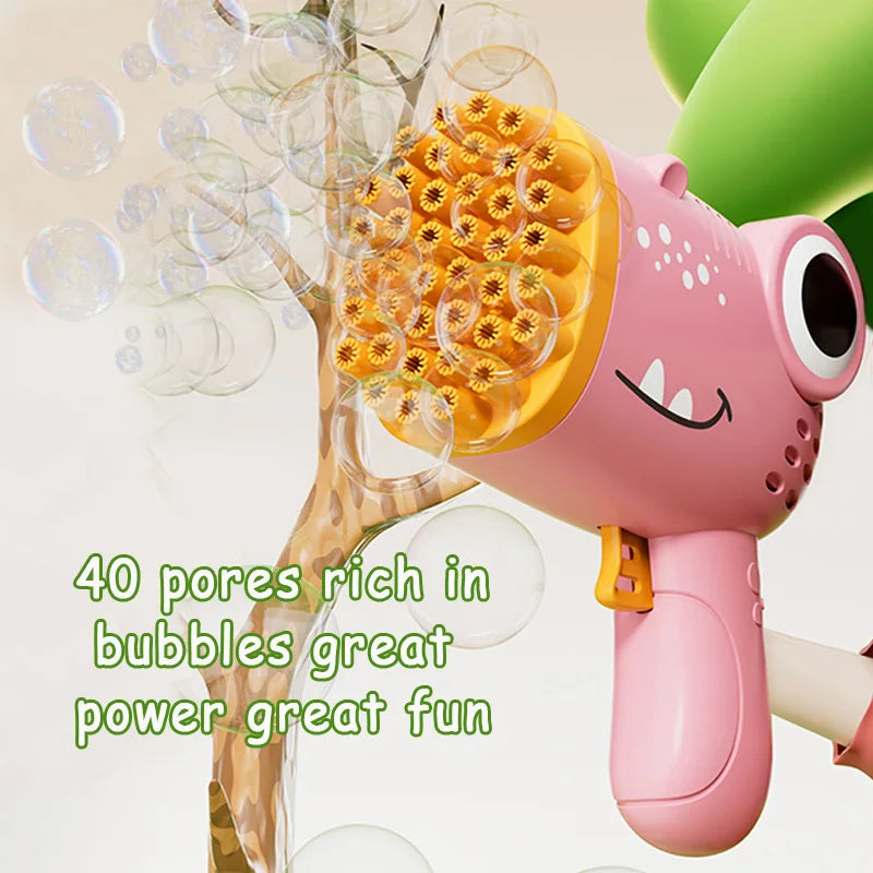 40-Hole Dinosaur Bubble Blaster for Kids and Parties - 11
