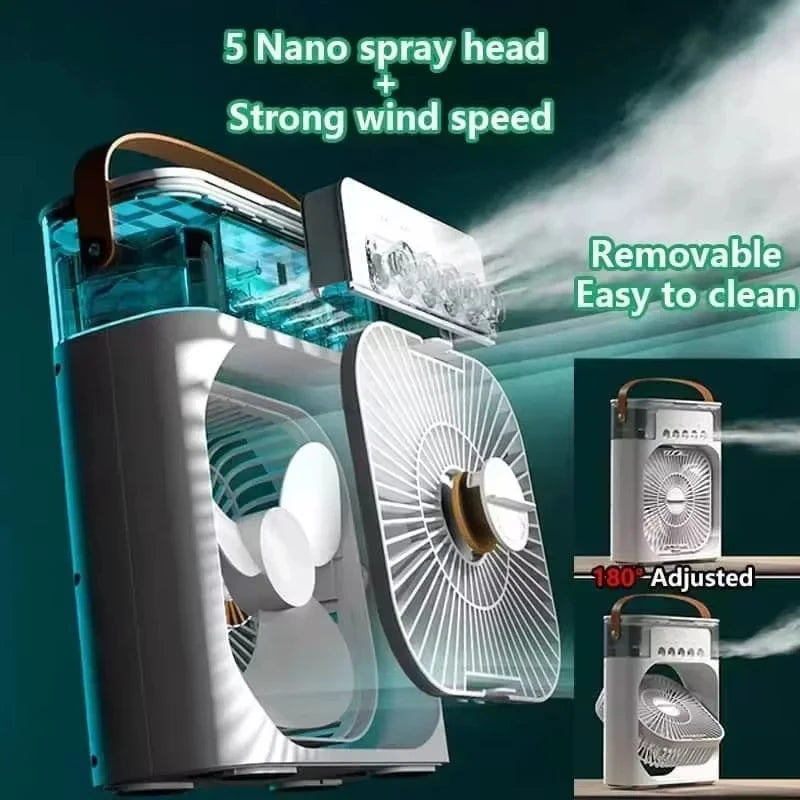 Portable 3-in-1 Desktop Air Cooler and Humidifier - 5