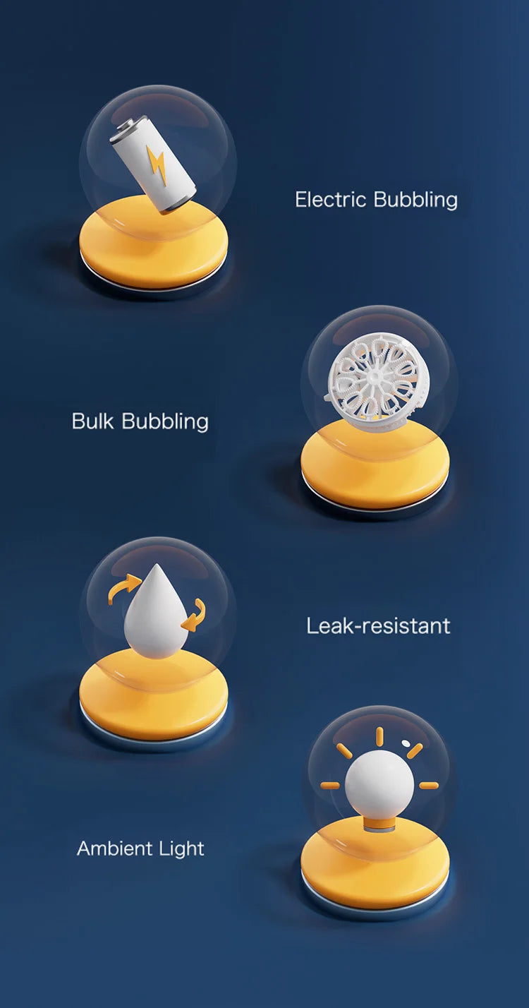 10-Hole Automatic Gatling Bubble Blaster for Kids