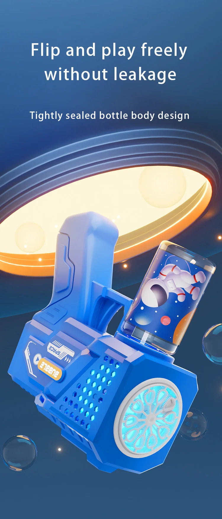 10-Hole Automatic Gatling Bubble Blaster for Kids - 10