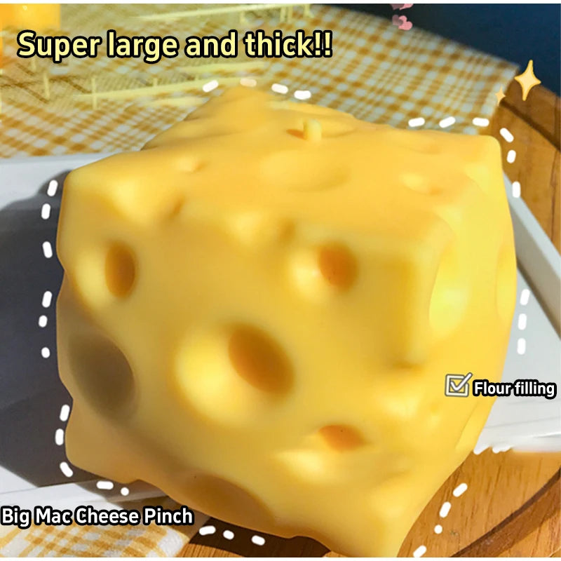 Giant Cheese Stress Relief Squeeze Toy - 1