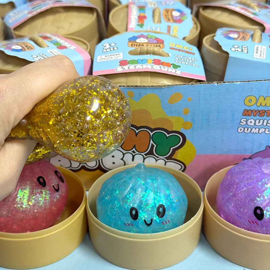 Glitter Dumpling Sensory Squishy Toy for Stress Relief - 9