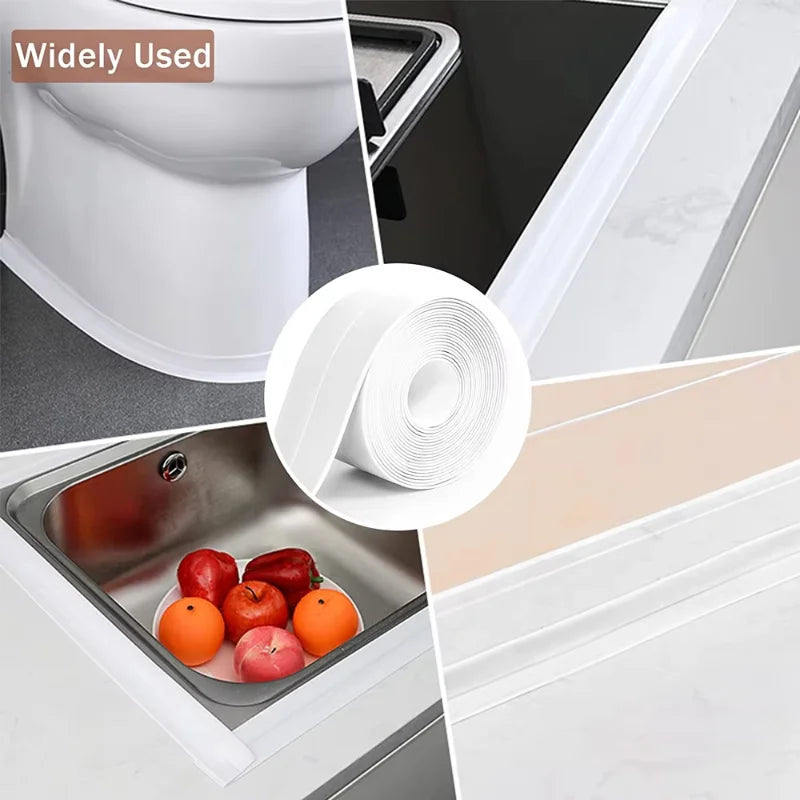 Waterproof Self-Adhesive Sealing Tape for Kitchen and Bathroom - 4