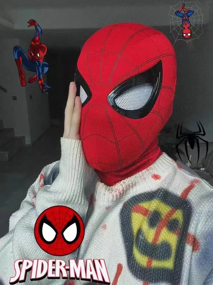 Interactive Hero Mask with Chin-Operable Blinking Eyes
