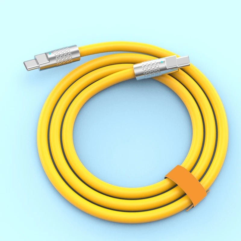 120W Super Fast Charging USB-C to USB-C Liquid Silicone Cable