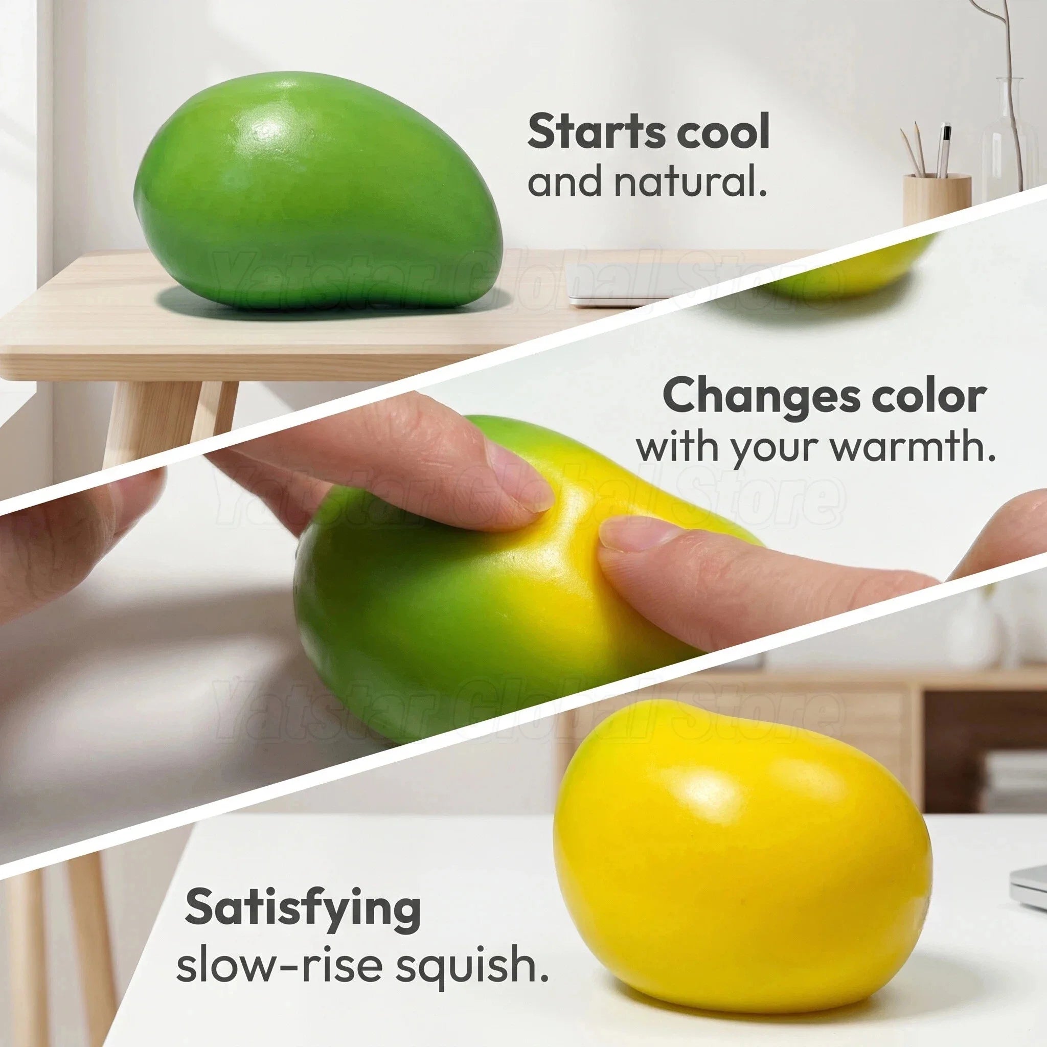 Color-Changing Mango Sensory Stress Relief Fidget Toy - 2