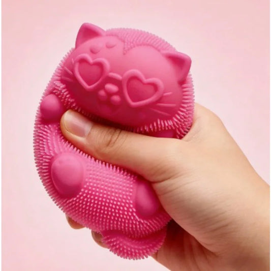 Fuzzy Cat Stress Relief Squeezable Toy