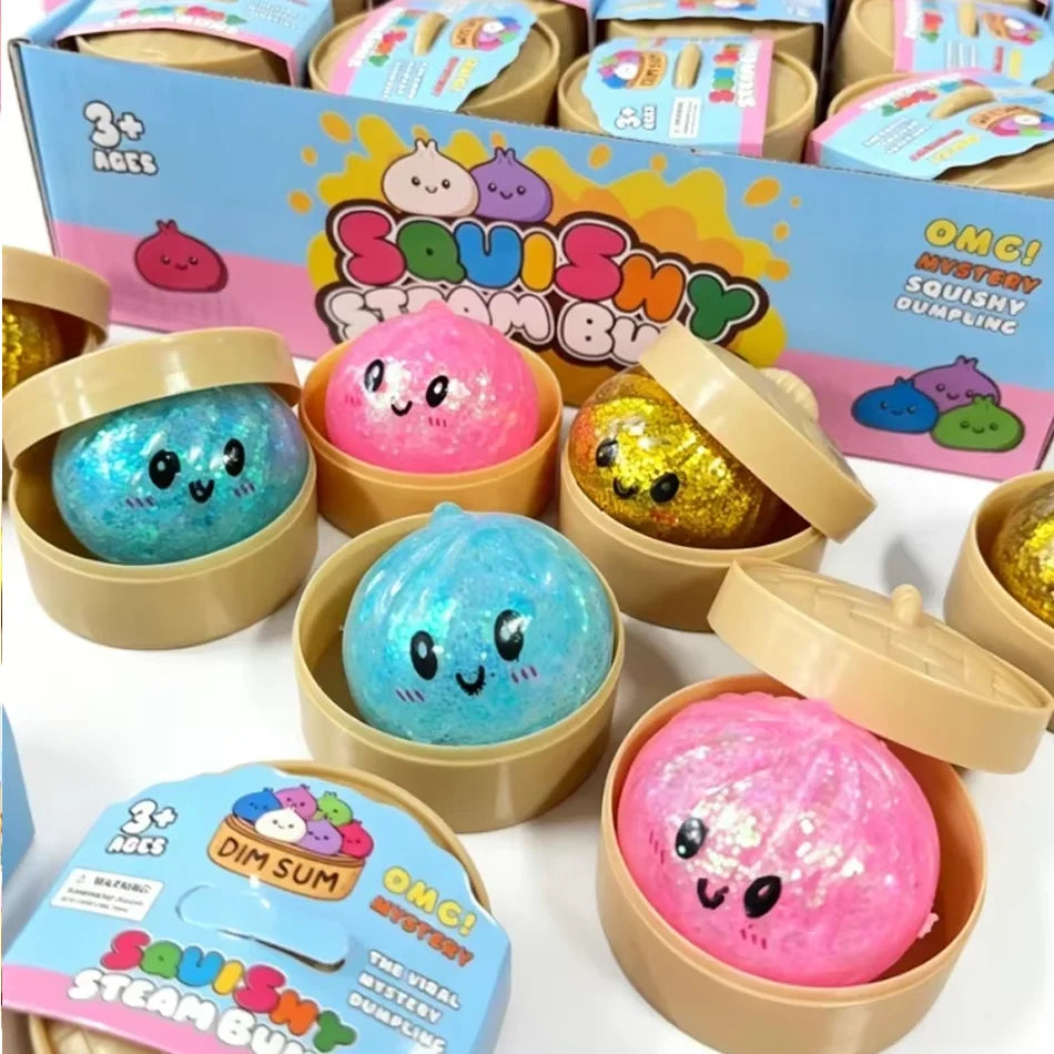 Glitter Dumpling Sensory Squishy Toy for Stress Relief