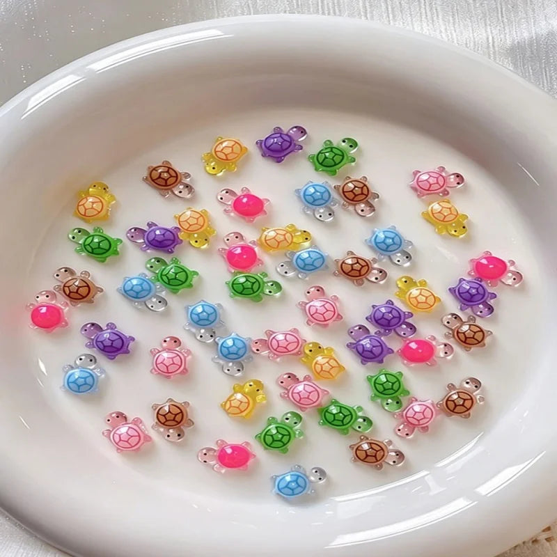 Glow in the Dark Mini Turtle Nail Art Charms