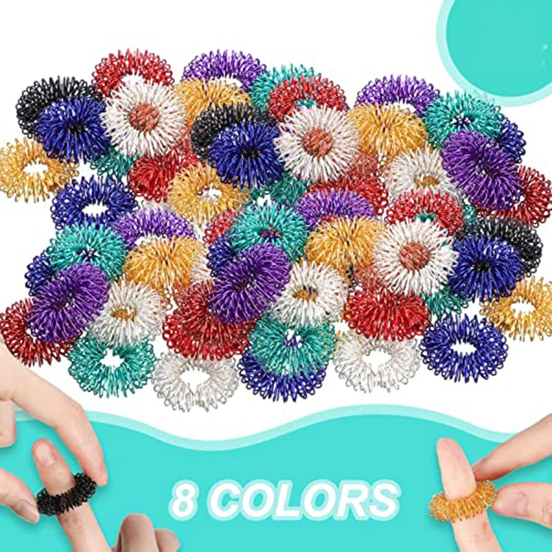 Spiky Sensory Finger Rings for Stress and Anxiety Relief