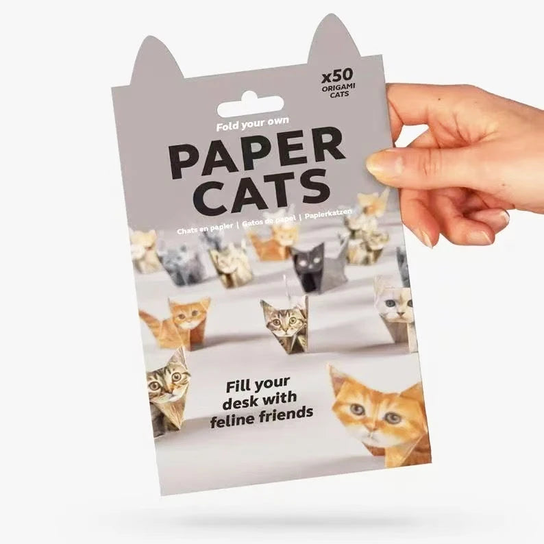 50pc DIY Cat Origami Paper Craft Set for Kids