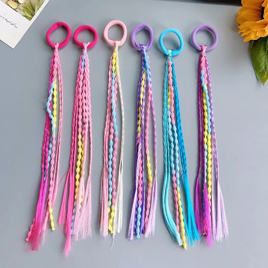Braided Wig Ponytail Hair Ties for Girls
