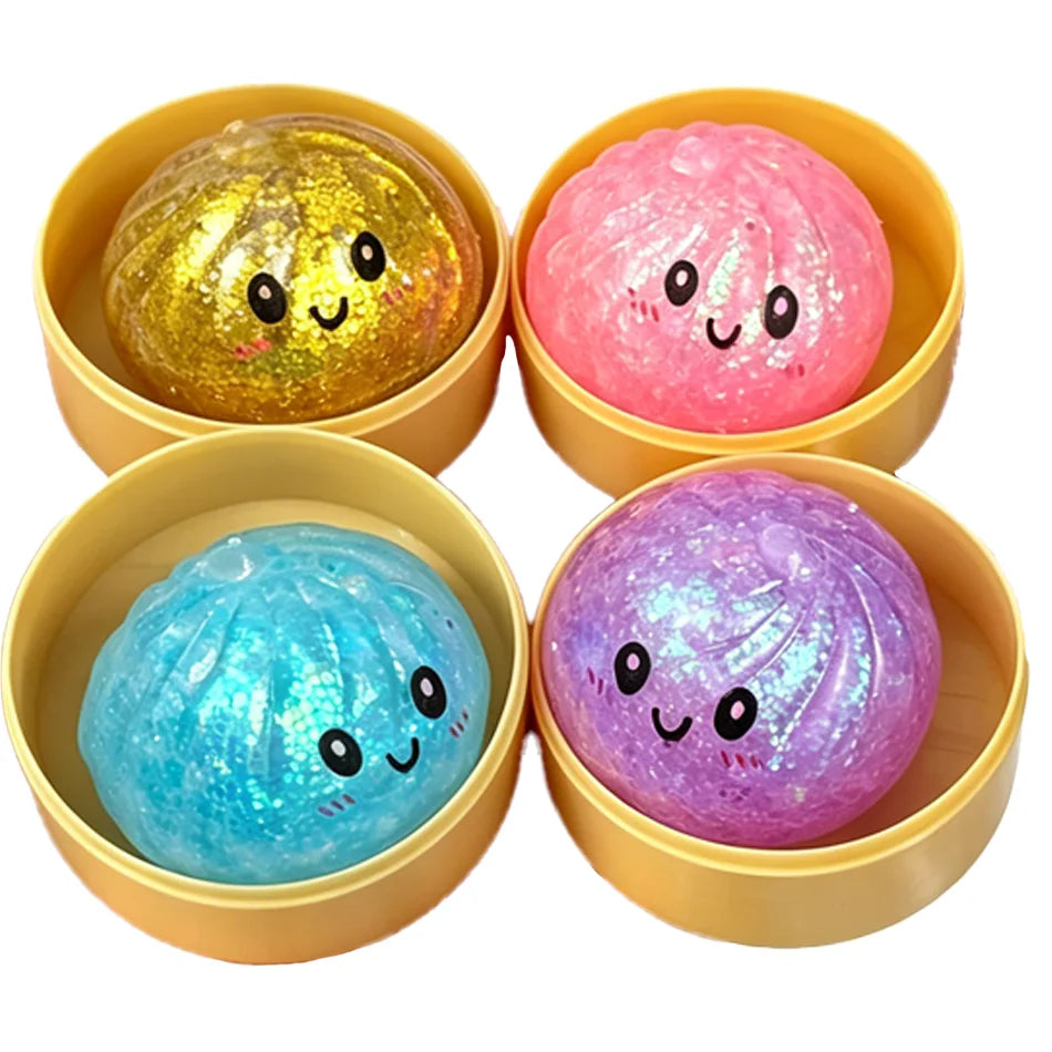 Glitter Dumpling Sensory Squishy Toy for Stress Relief