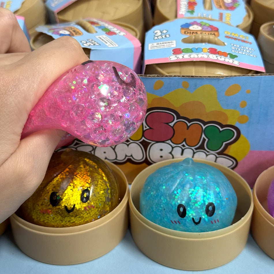Glitter Dumpling Sensory Squishy Toy for Stress Relief