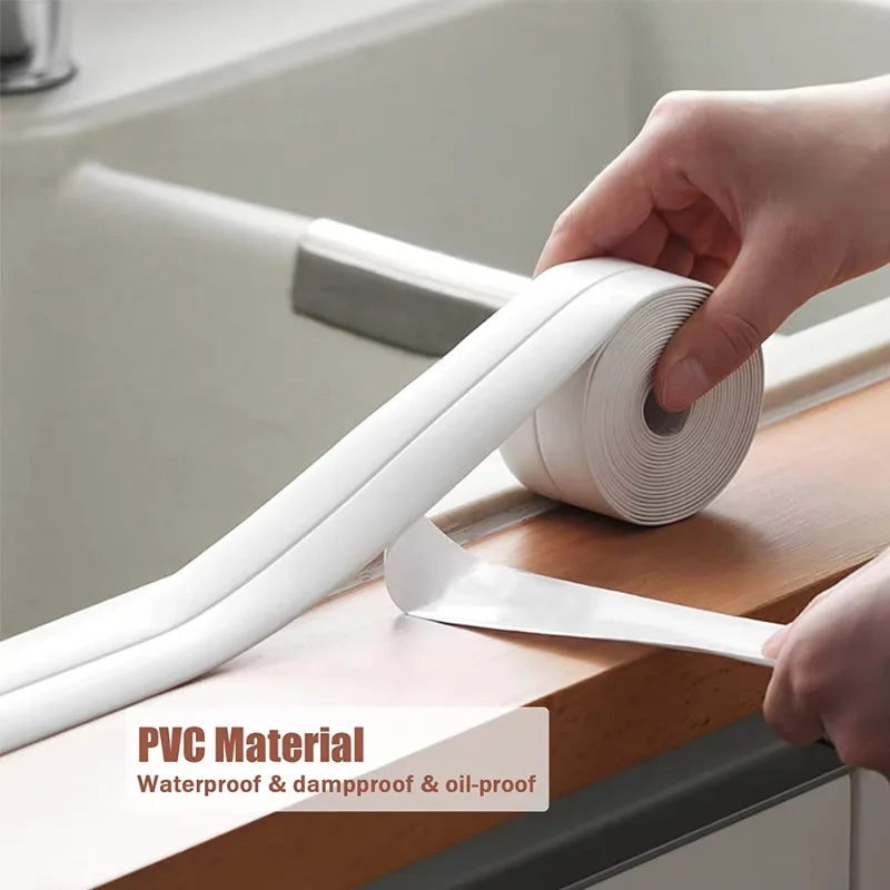 Waterproof Self-Adhesive Sealing Tape for Kitchen and Bathroom - 3