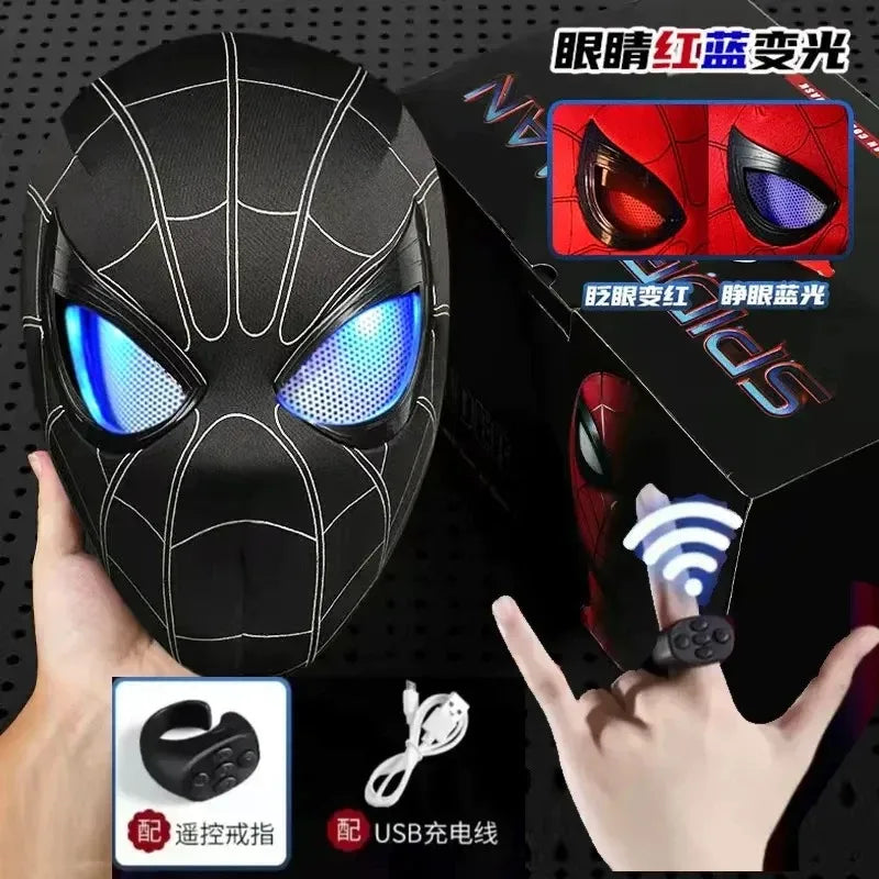 Interactive Hero Mask with Chin-Operable Blinking Eyes
