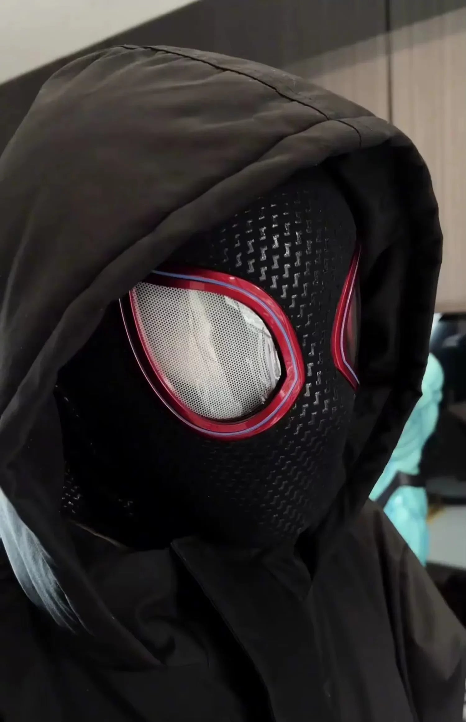 Interactive Miles Morales Mask with Remote Control Movable Eyes - 10