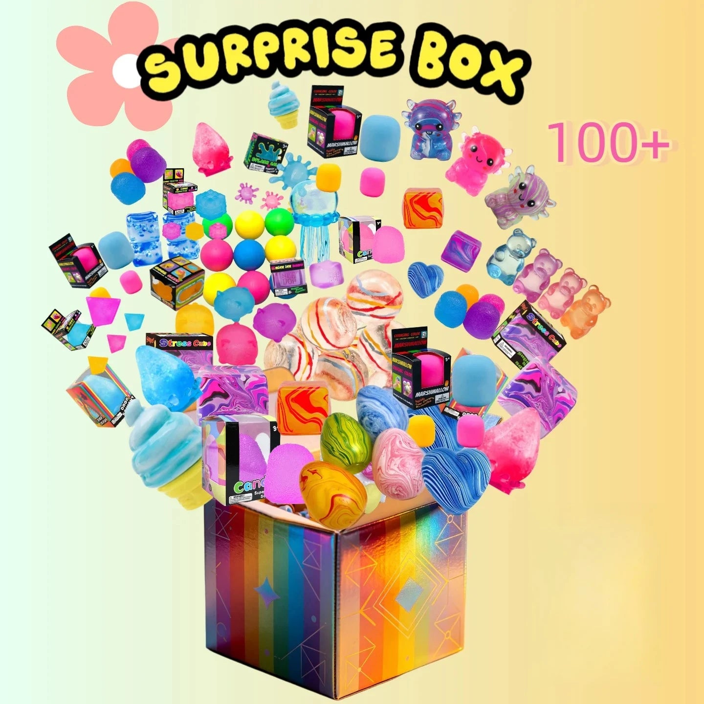 100-Piece Surprise Squishy Fidget Toy Collection - 5