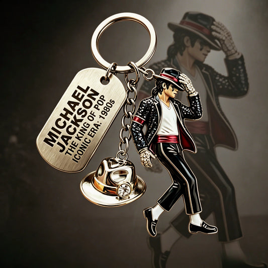 King of Pop Dance Pendant Keychain