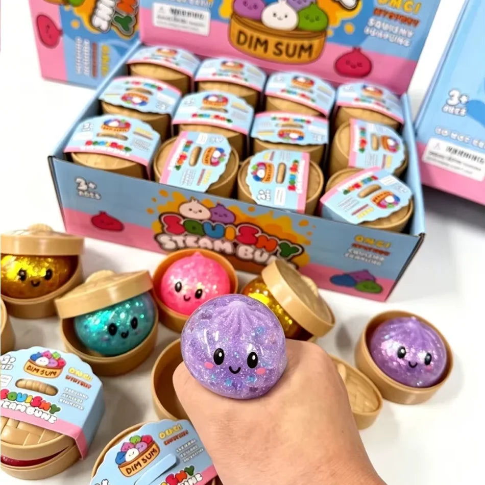 Glitter Dumpling Sensory Squishy Toy for Stress Relief - 3