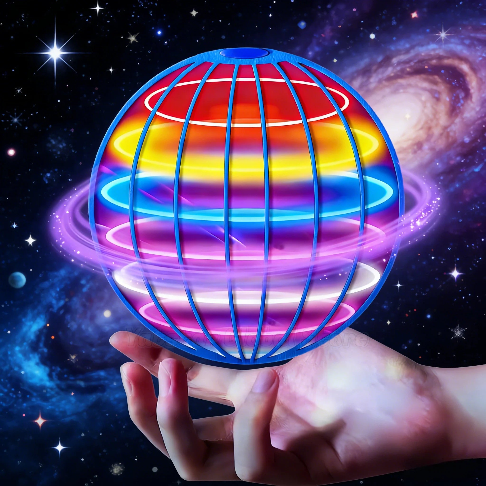 Hand-Controlled LED Flying Boomerang Spinner Ball - 1