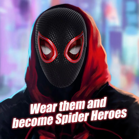Interactive Miles Morales Mask with Remote Control Movable Eyes