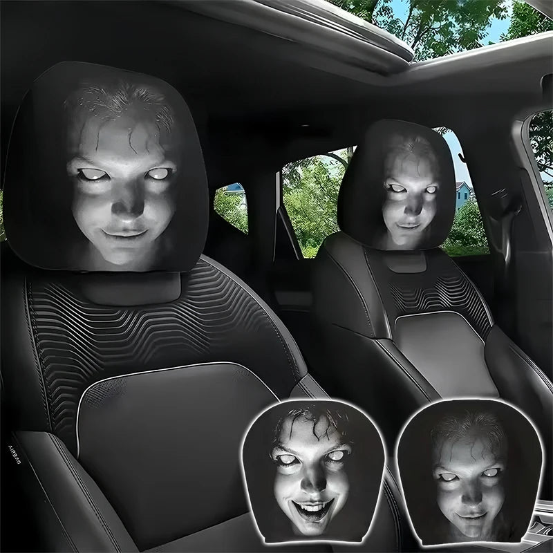 Spooky Halloween Horror Car Headrest Covers - 2 Pack - 1