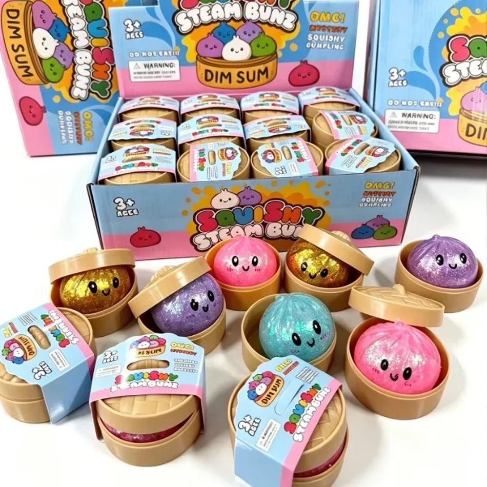 Glitter Dumpling Sensory Squishy Toy for Stress Relief