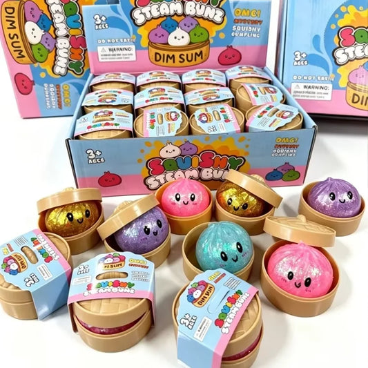 Glitter Dumpling Sensory Squishy Toy for Stress Relief