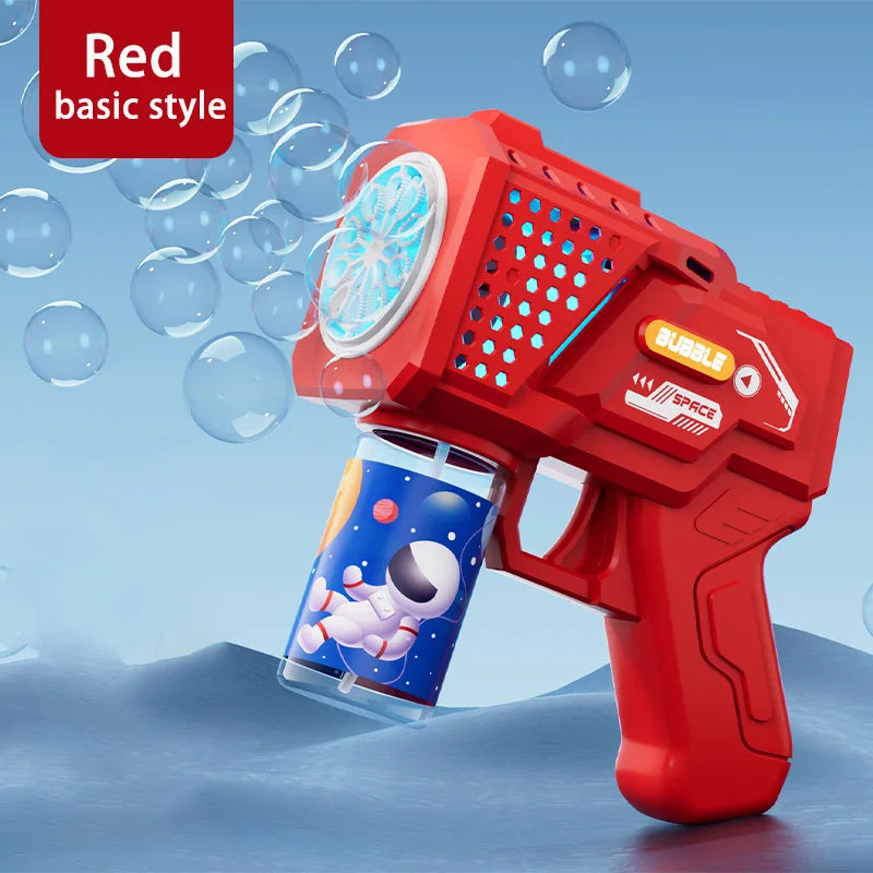 10-Hole Automatic Gatling Bubble Blaster for Kids