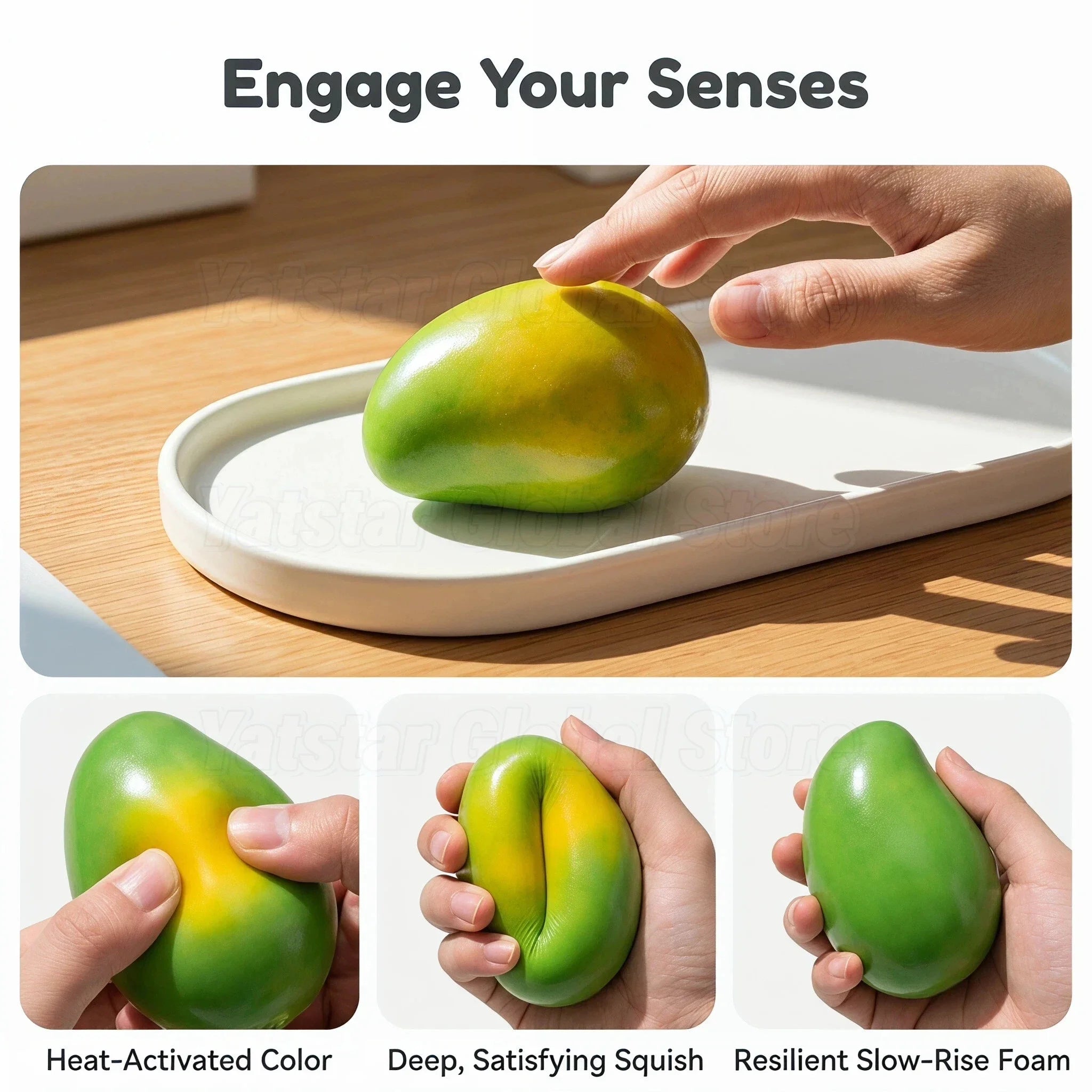Color-Changing Mango Sensory Stress Relief Fidget Toy - 5