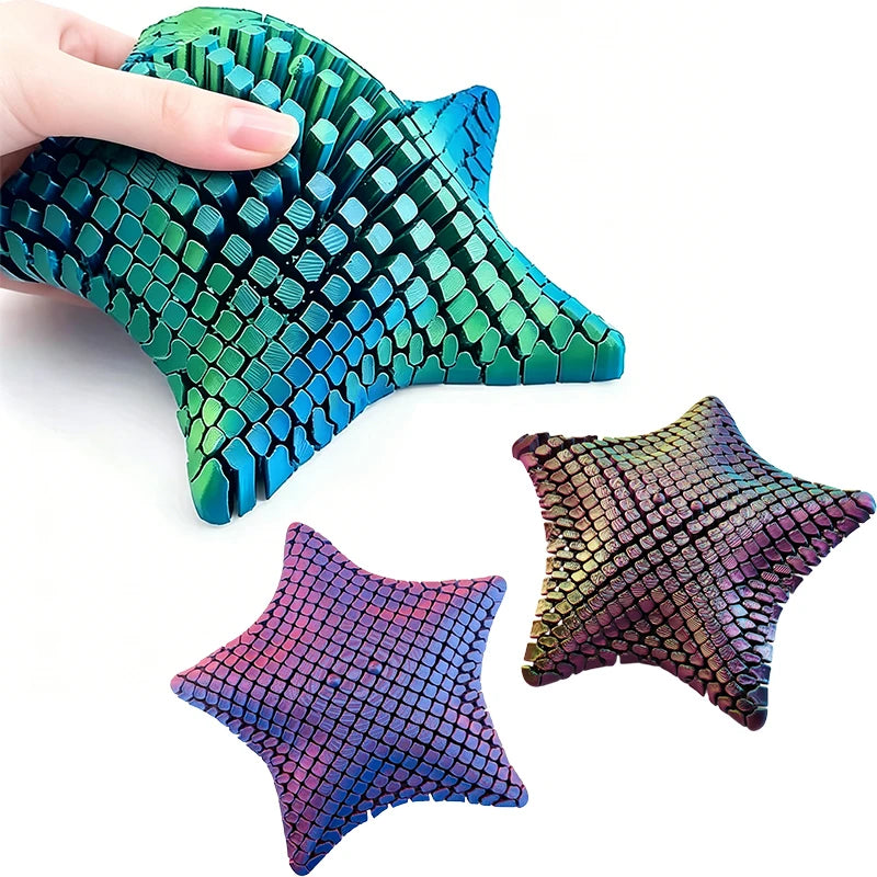 Articulated 3D Printed Starfish Fidget Toy for Stress Relief