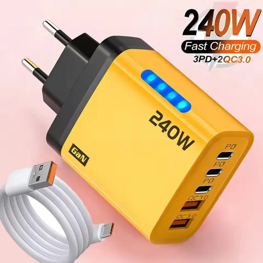 5-in-1 GaN Fast Desktop Charging Station for Multiple Devices