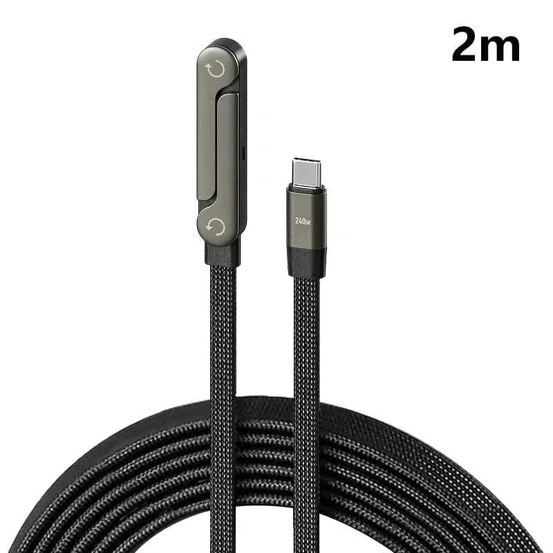 240W Fast Charging Cable with Built-in Phone Stand - 8