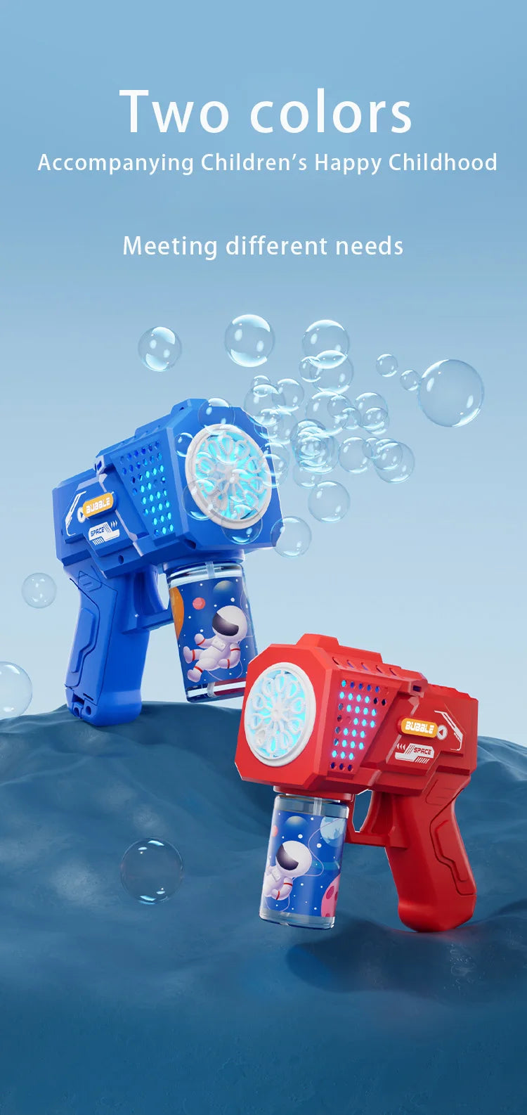 10-Hole Automatic Gatling Bubble Blaster for Kids - 14