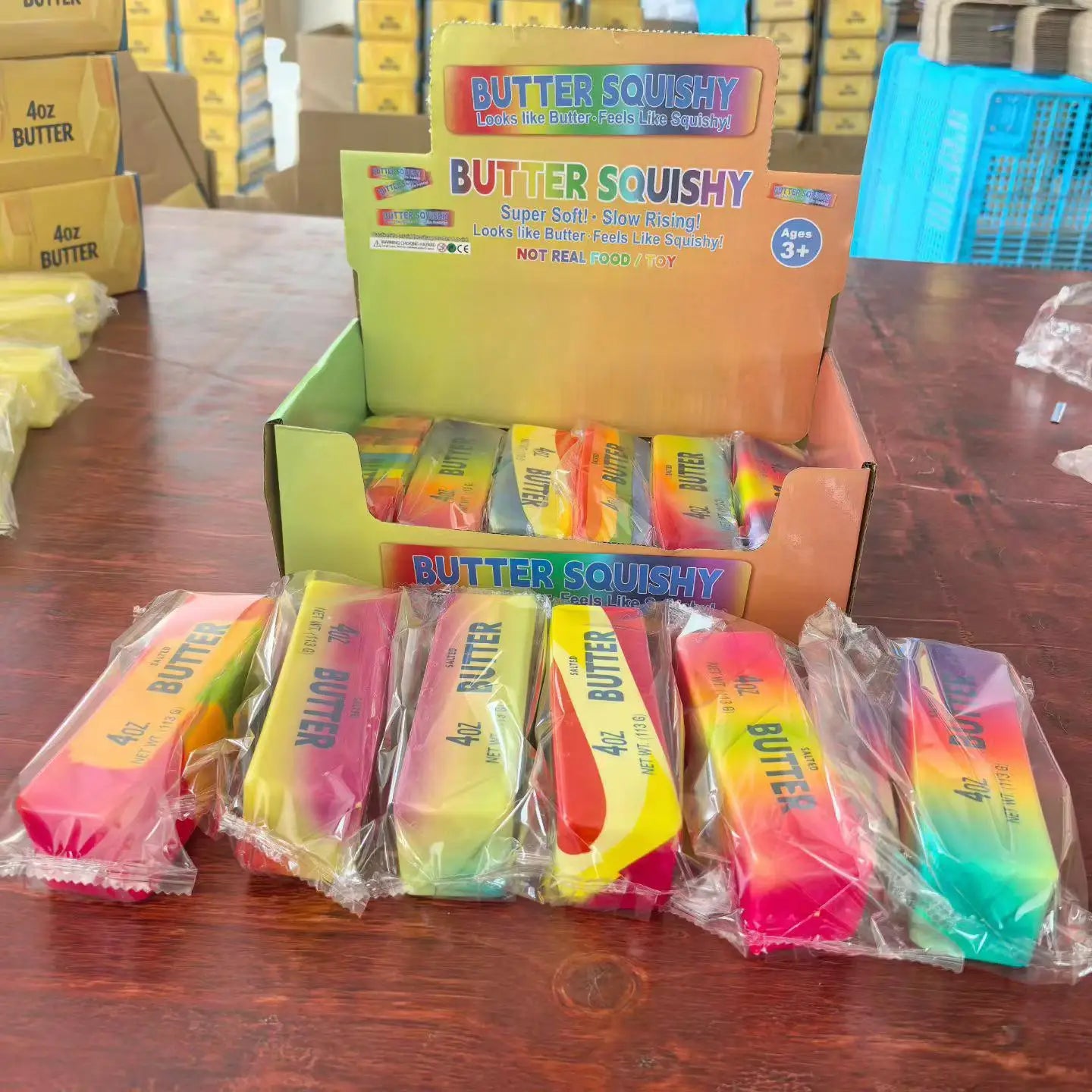 Rainbow Butter Slow-Rising Stress Relief Squishy Toy - 2