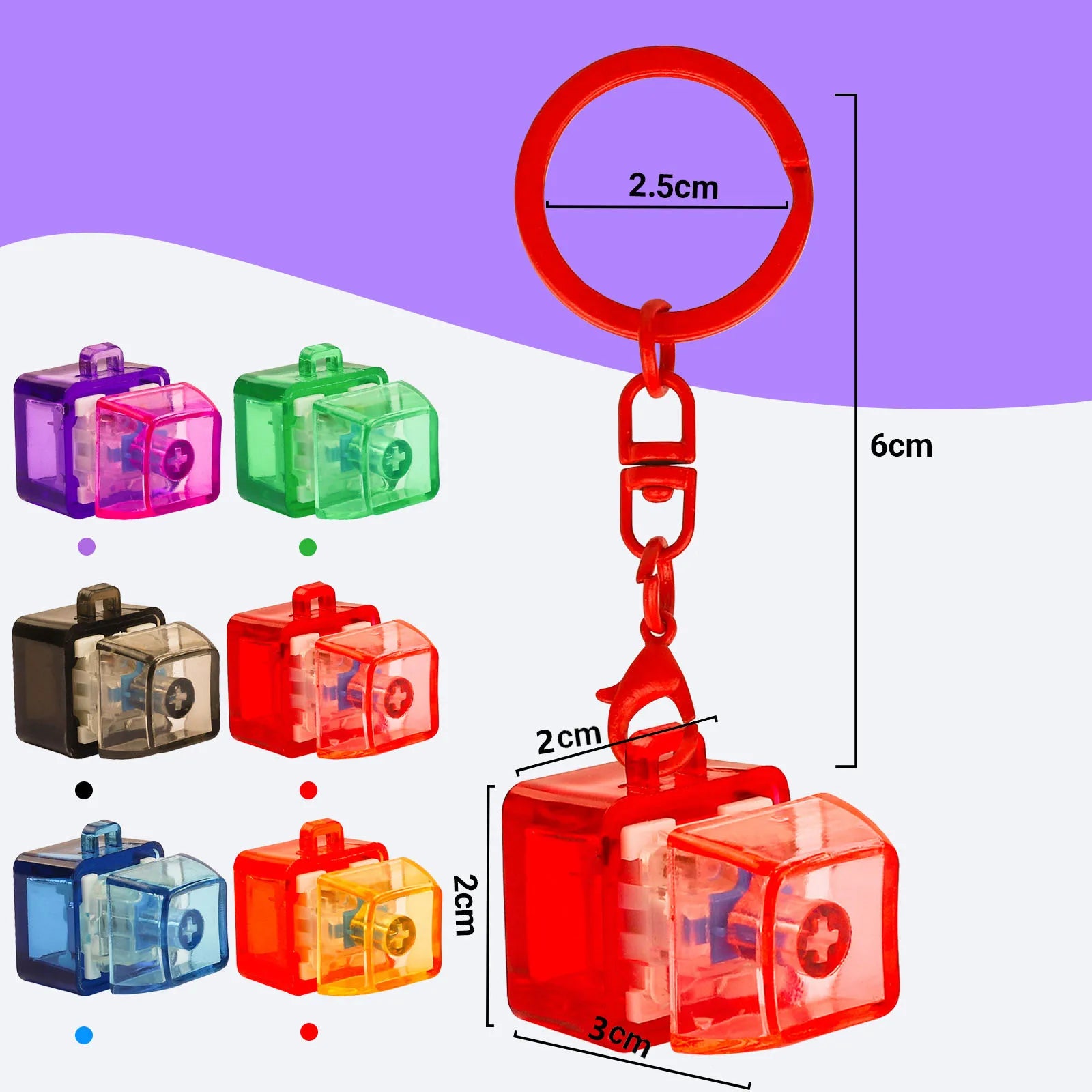 Mechanical Keyboard Switch Fidget Keychain for Stress Relief - 4