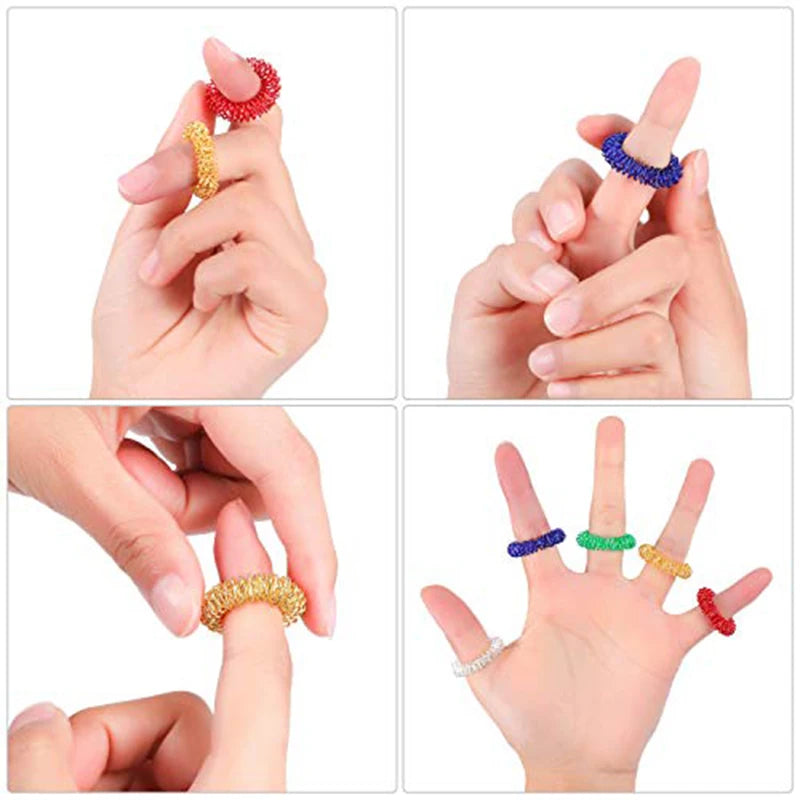 Spiky Sensory Finger Rings for Stress and Anxiety Relief