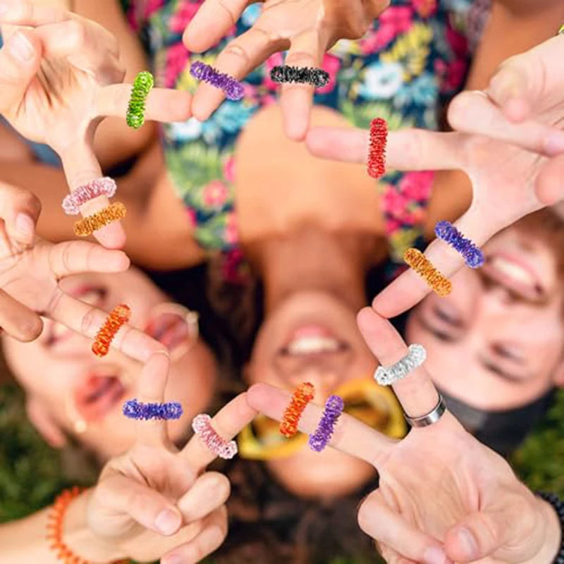 Spiky Sensory Finger Rings for Stress and Anxiety Relief - 2