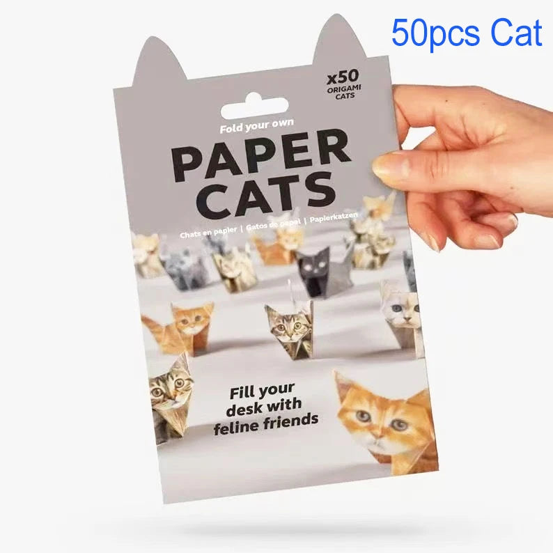 50pc DIY Cat Origami Paper Craft Set for Kids - 16