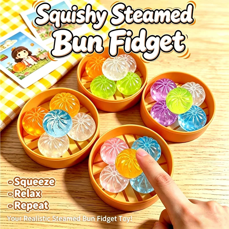 Steamed Bun Fidget Toy Set for Stress Relief - 1