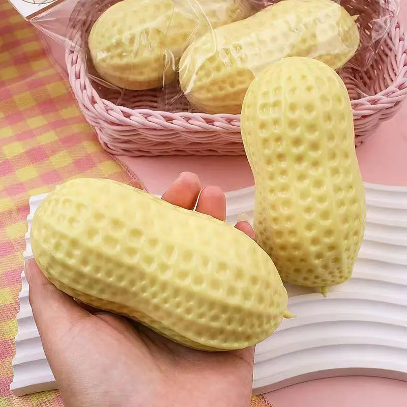 Large Peanut Slow-Rebound Stress Relief Squeeze Toy - 2