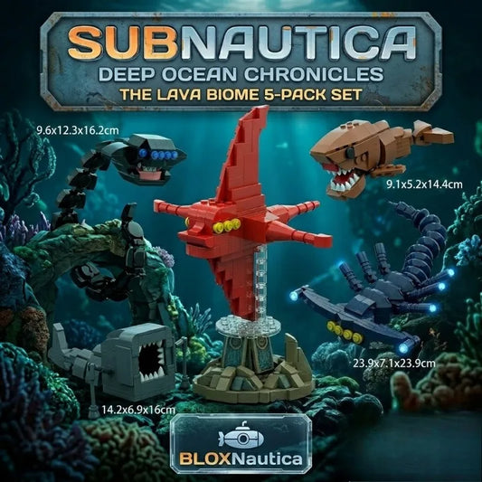 Deep Ocean Lava Biome Creature Building Block Set for Fans