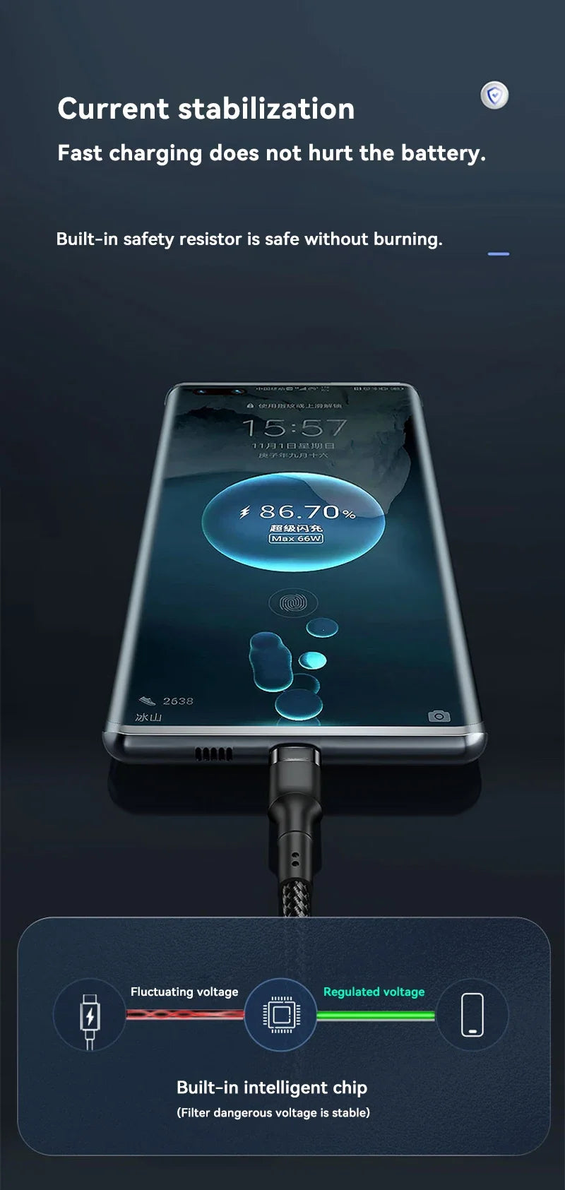 120W USB-C to USB-C Fast Charging Cable - 9