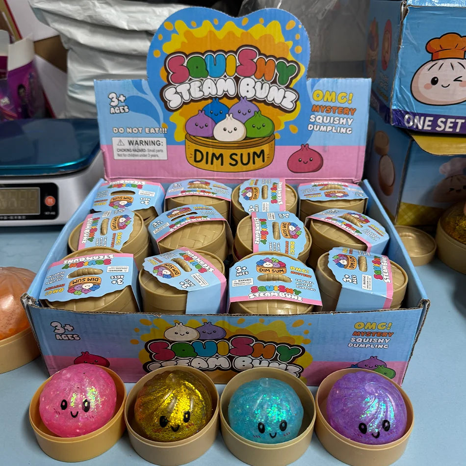 Glitter Dumpling Sensory Squishy Toy for Stress Relief - 7