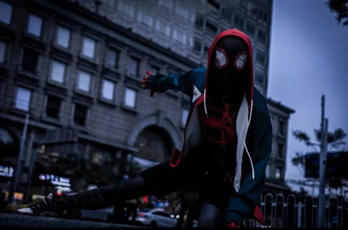 Interactive Miles Morales Mask with Remote Control Movable Eyes